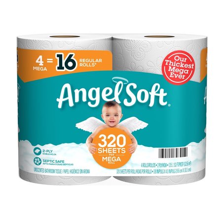 ANGEL SOFT Toilet Paper 4 Rolls 429 sheet 45 ft. 79391